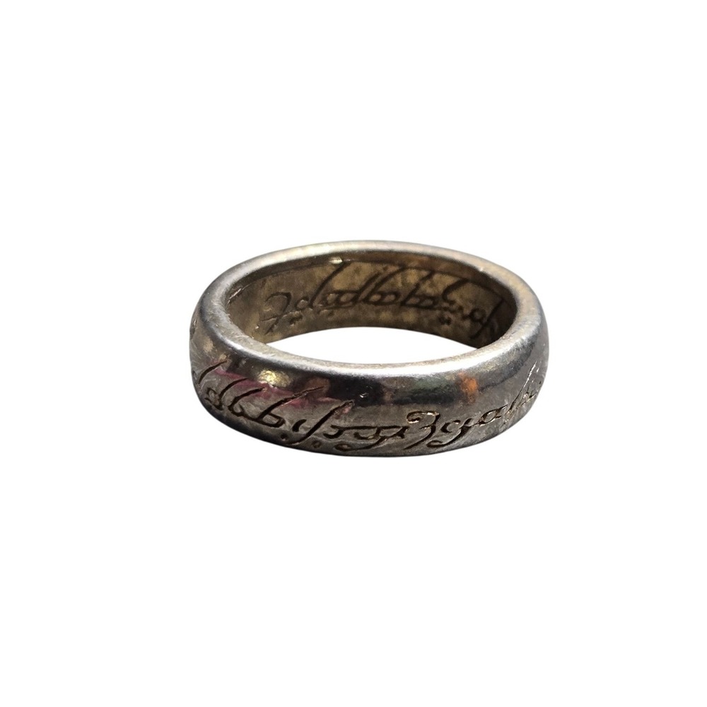 Lord of the Rings The One Ring Elvish Script Replica Band Unisex Size 6.75 - 7